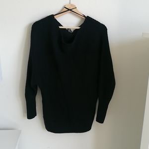 bebe large black off the shoulder sweater